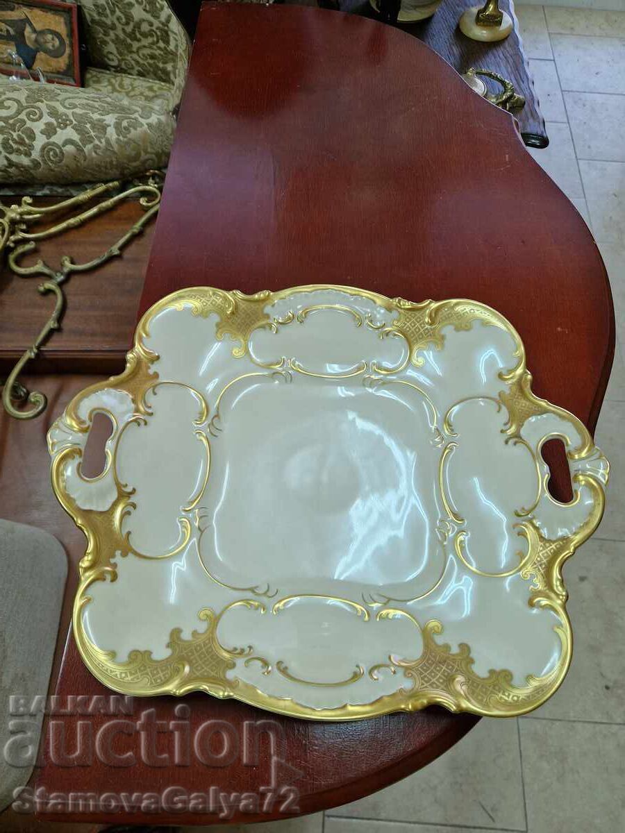 Unique - Rare antique German porcelain platter Hutschenreuther - 5