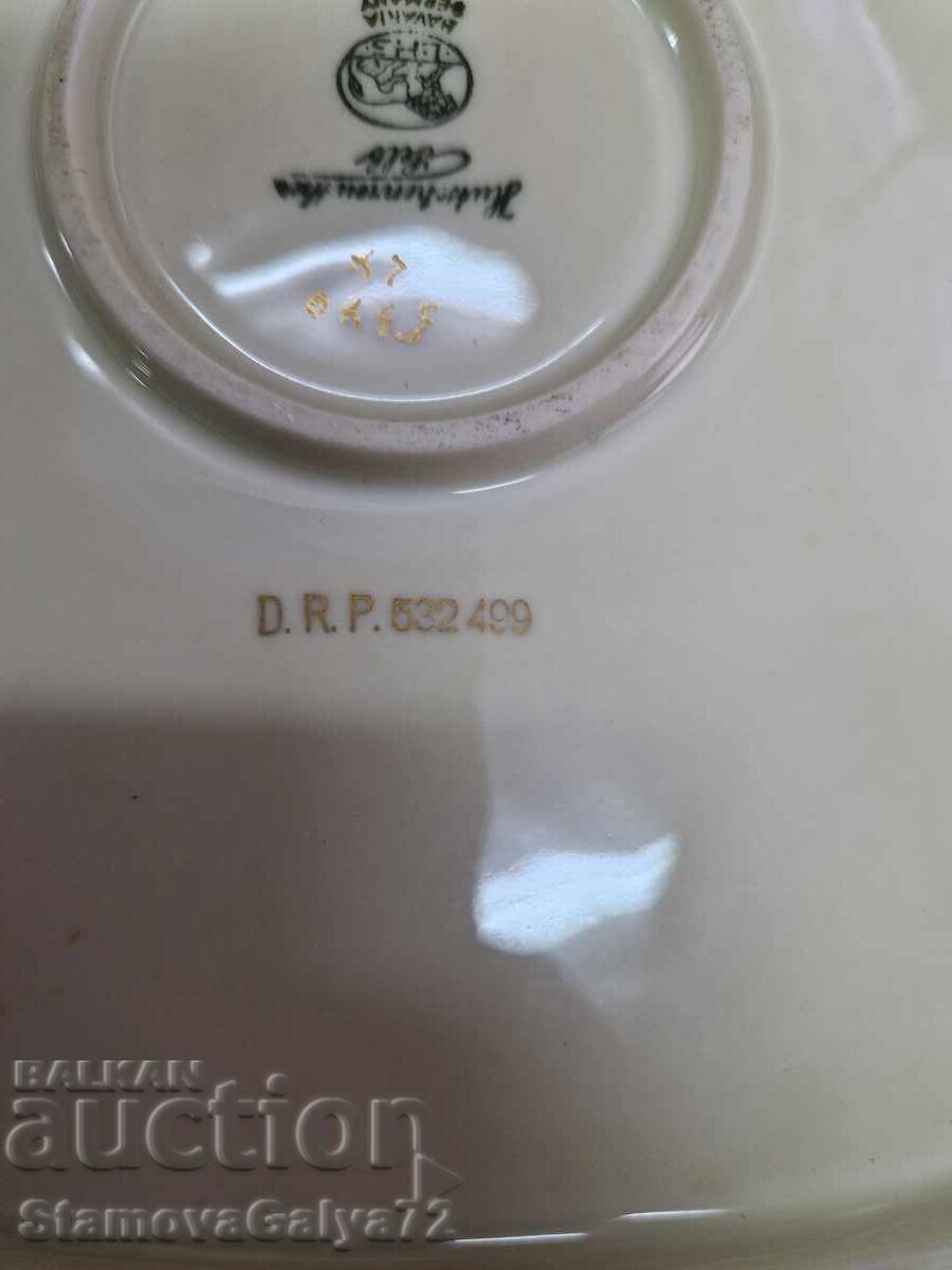 Unique - Rare antique German porcelain platter Hutschenreuther - 7