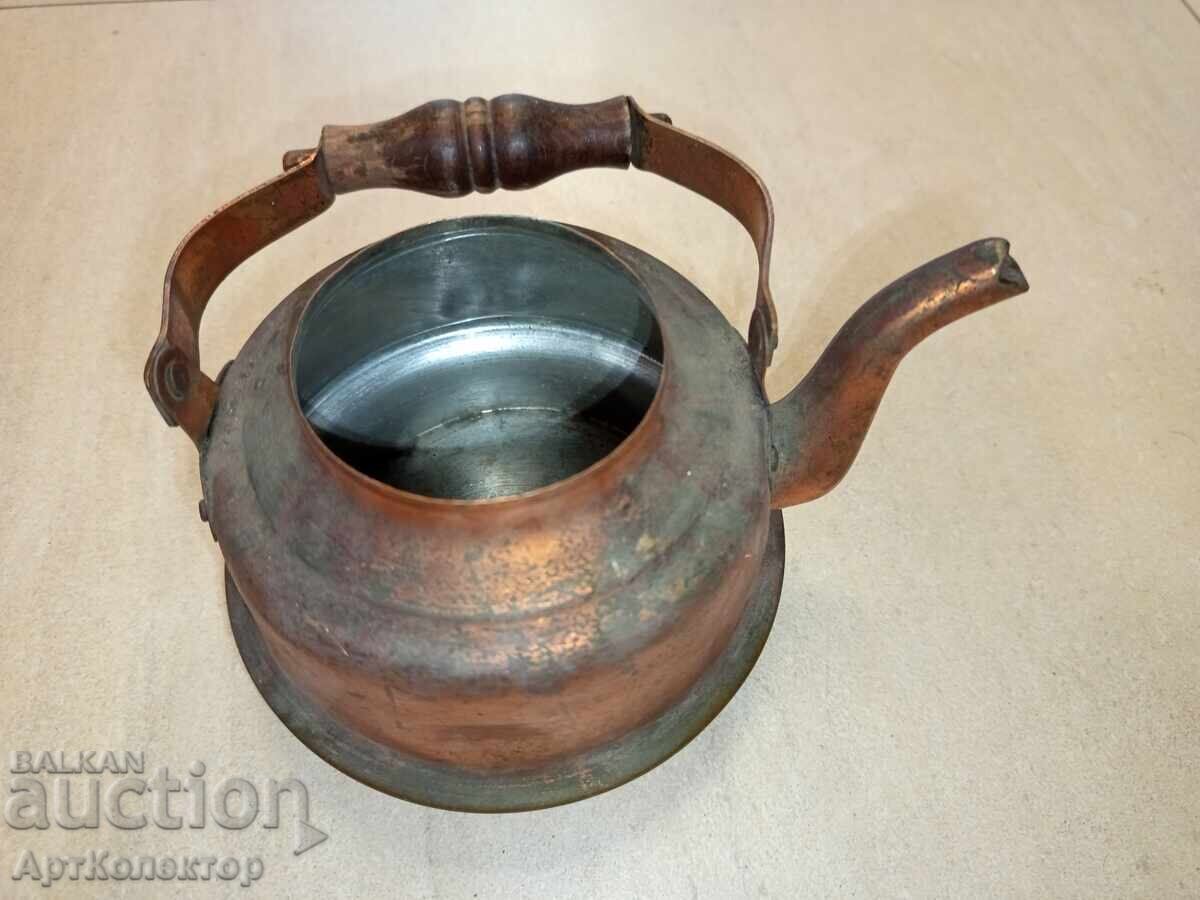 Δημοπρασία Παλιό τσαγιέρα με επένδυση από κασσίτερο