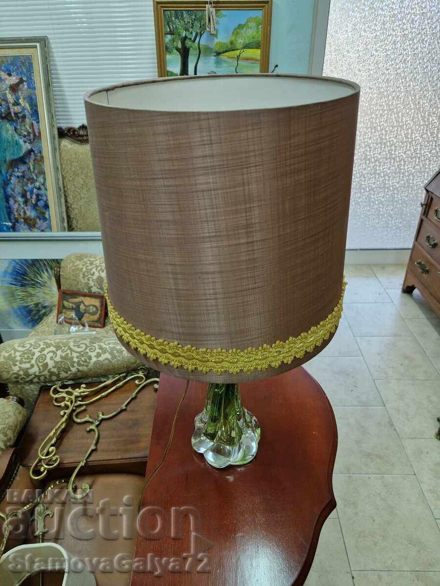 Auction  Rare antique Belgian crystal lamp Val Saint Lambert