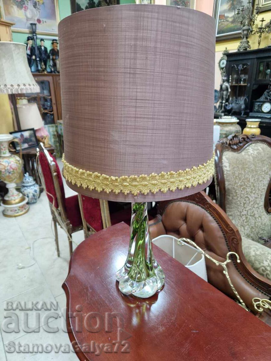 Rare antique Belgian crystal lamp Val Saint Lambert - 5