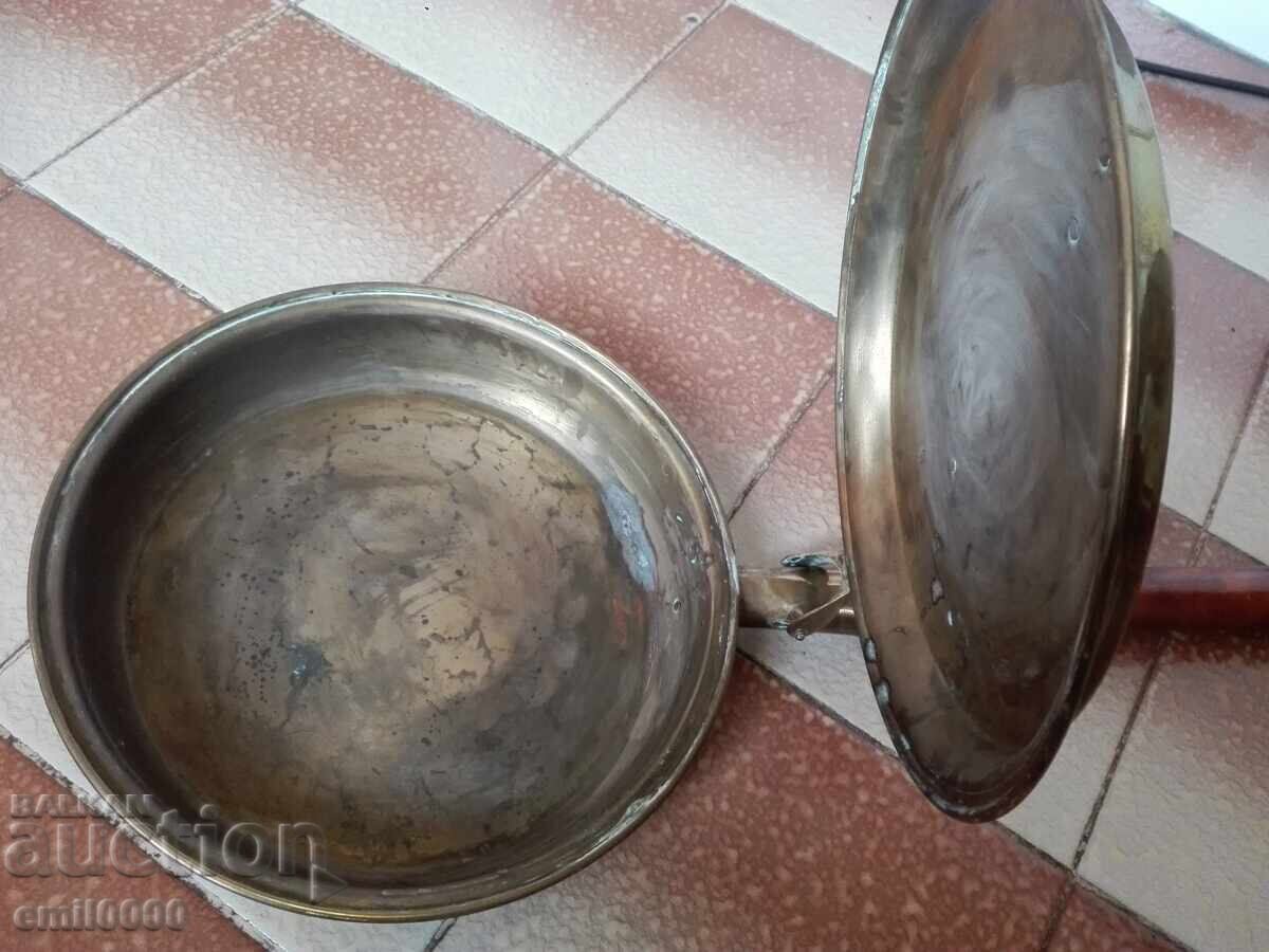 Παλαιός ορειχάλκινος μαντέμι για θέρμανση κρεβατιού - 6