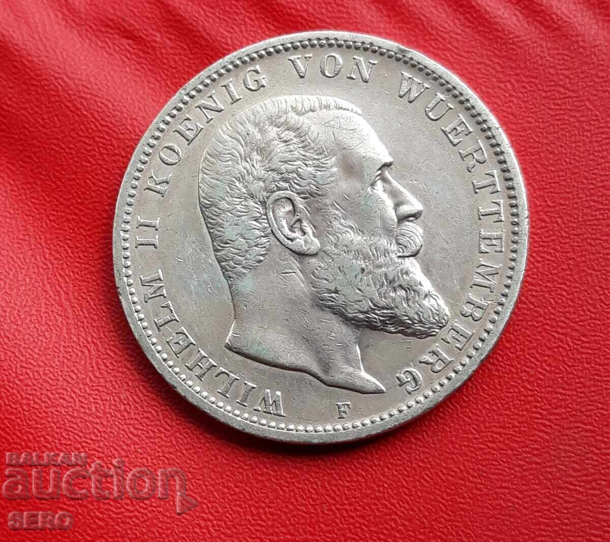 Germania-Württemberg-3 mărci 1910 cu preț 79.00 BGN | € 40.39 Germania-Württemberg-3 mărci 1910 cu preț 79.00 BGN | € 40.39