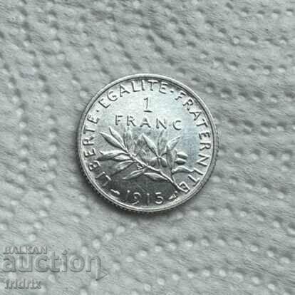 France 1 Franc Silver 1915