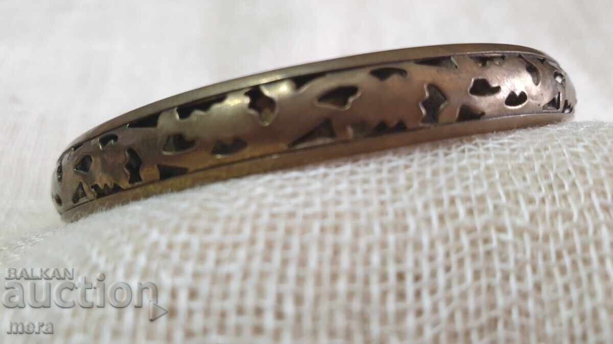 Antique brass bracelet - 5
