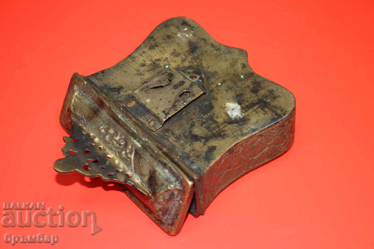 Οθωμανική Βαλκανική χάλκινη θήκη (παλάσκα) για μπαρούτι .*1 - 5