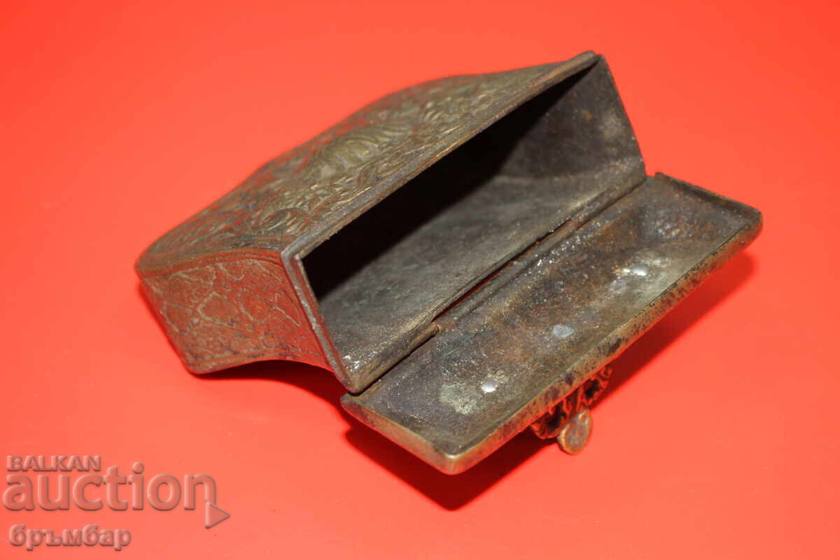 Οθωμανική Βαλκανική χάλκινη θήκη (παλάσκα) για μπαρούτι .*1 - 6