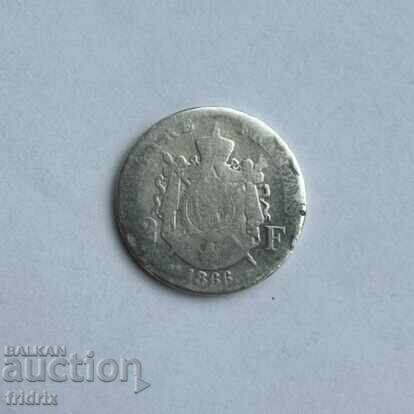 France 2 Francs Silver / France 2 Francs 1866 Silver France 2 Francs Silver / France 2 Francs 1866 Silver