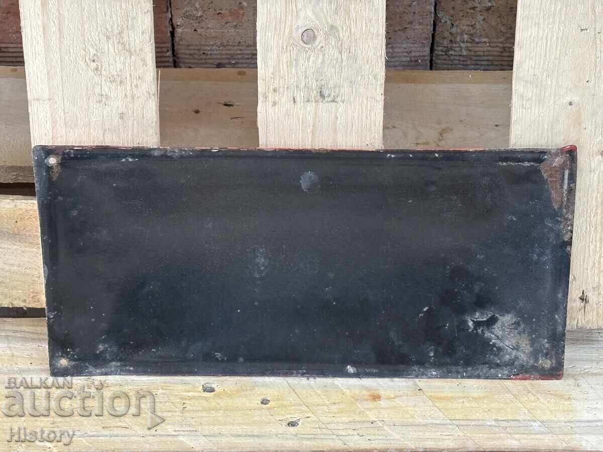 Auction Enamel plate Auction Enamel plate