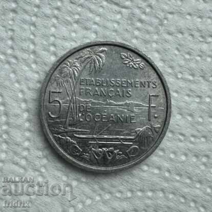 French Oceania 5 francs 1952