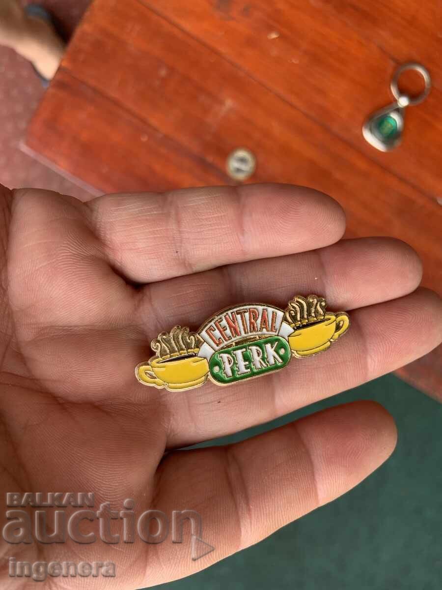 Auction  PIN - Friends Central Perk Enamel Pin Brooch Button Novelty