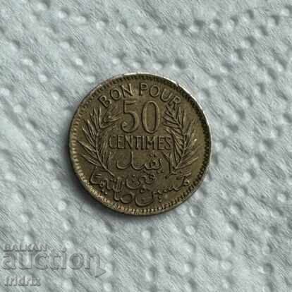 Тунис 50 сантима / Tunisia 50 centimes 1941 Ж