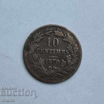 Luxemburg 10 centime / Luxembourg 10 centime 1870 ZH