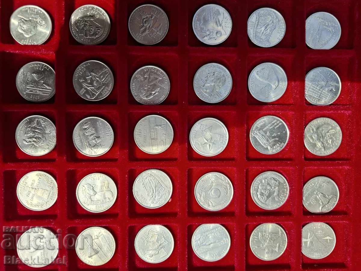 Large lot of 25 cent coins Large lot of 25 cent coins