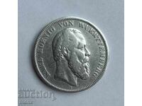 Germania Württemberg 5 mărci / Imperiul German 5 mărci 1888 F