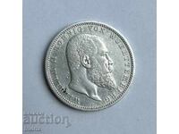 Germania Württemberg 5 mărci / Imperiul German 5 mărci 1901 F
