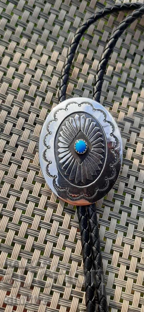 Silver Bolo Tie with Turquoise with price 150.00 BGN | € 76.69 Silver Bolo Tie with Turquoise with price 150.00 BGN | € 76.69