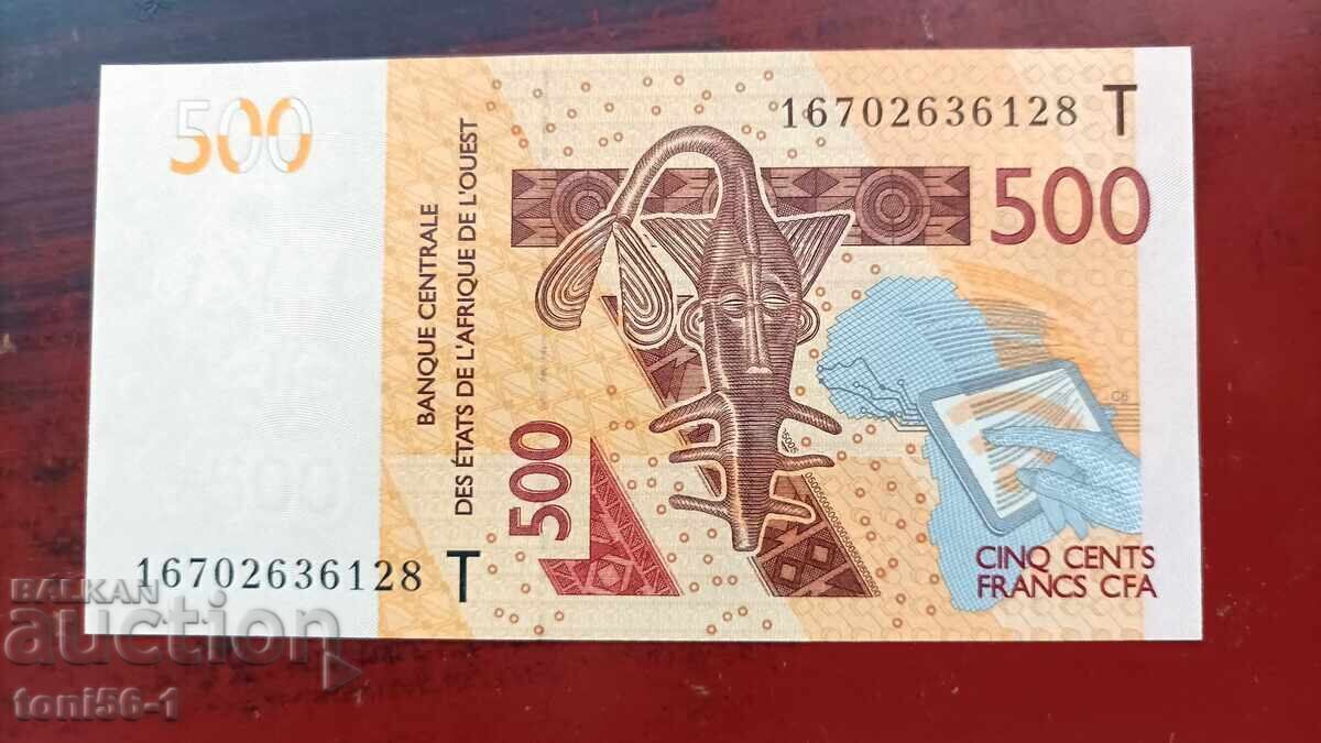Togo 500 Francs 2016 UNC Togo 500 Francs 2016 UNC