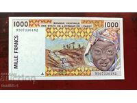 Ivory Coast - Côte d'Ivoire 1000 Francs 2002 UNC