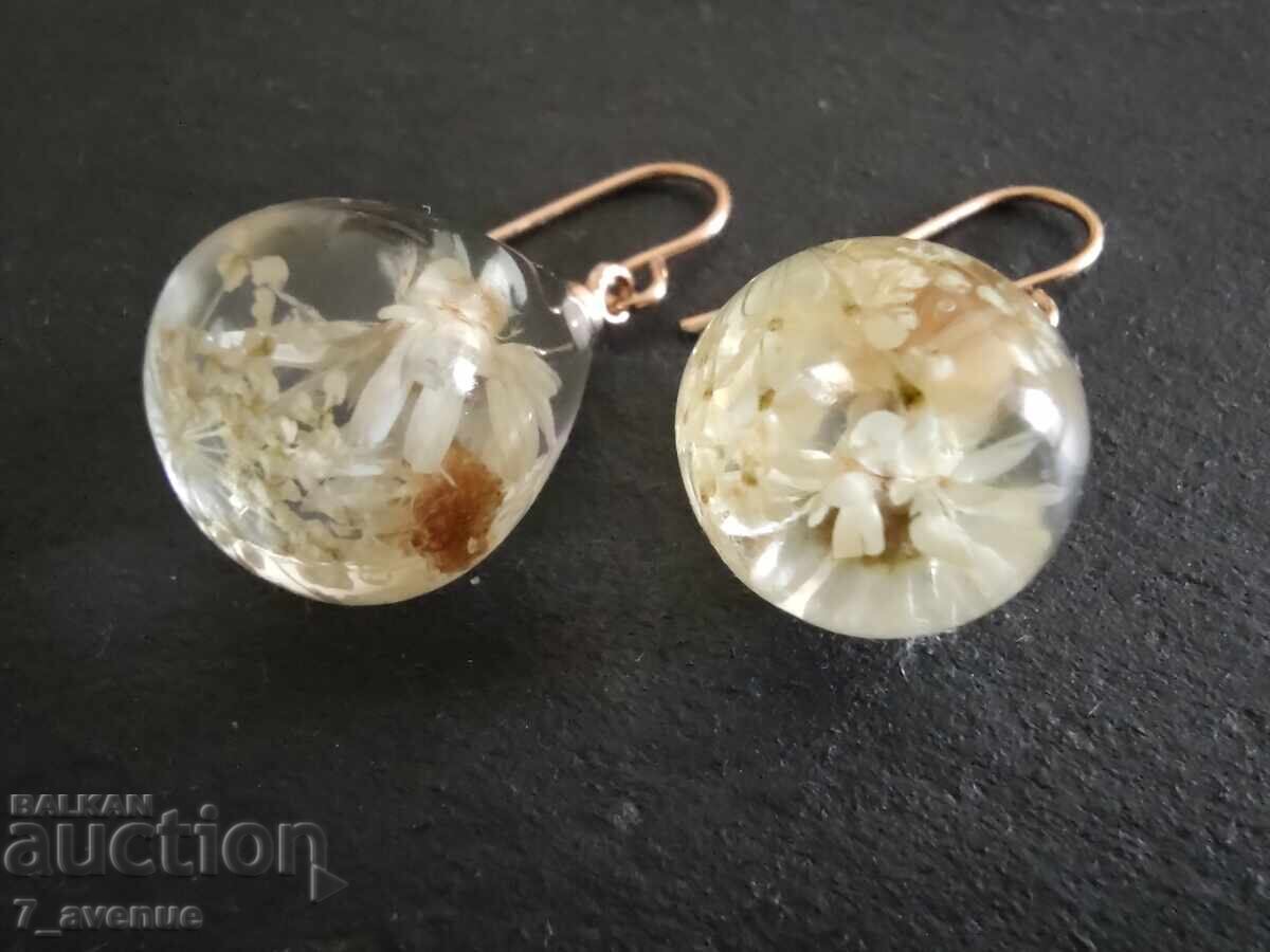 Δημοπρασία Σκουλαρίκια, κομψά, με λουλούδια, θρίαμβος της φύσης 28.06.25