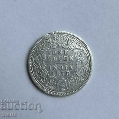Auction British India 1 rupee 1879 Auction British India 1 rupee 1879