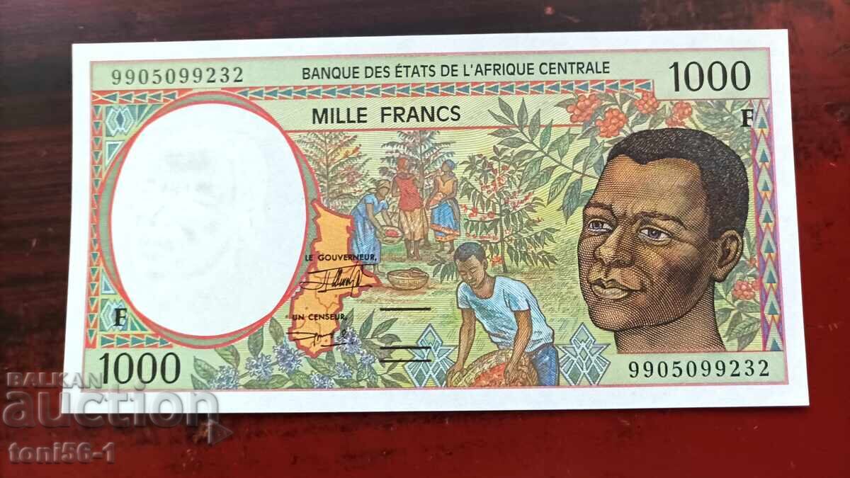 Central African Republic 1000 Francs 1999 UNC Central African Republic 1000 Francs 1999 UNC