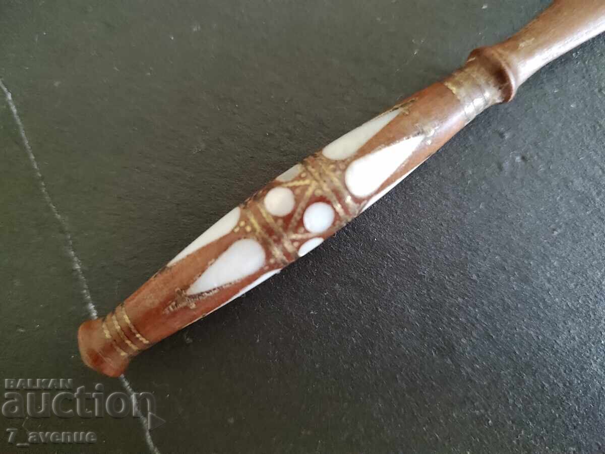 Letter opener, noble wood, mother-of-pearl, bronze 28.06.25 with price 99.00 BGN | € 50.62