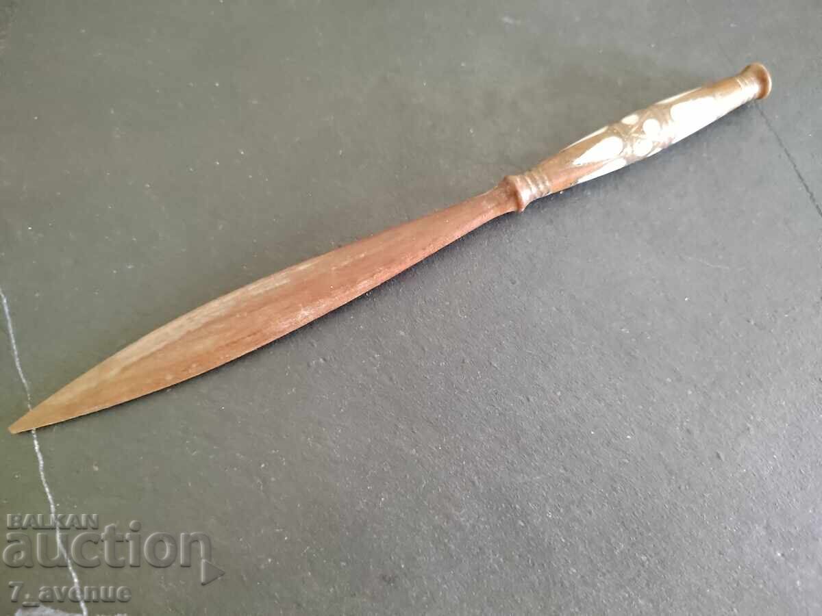 Auction  Letter opener, noble wood, mother-of-pearl, bronze 28.06.25