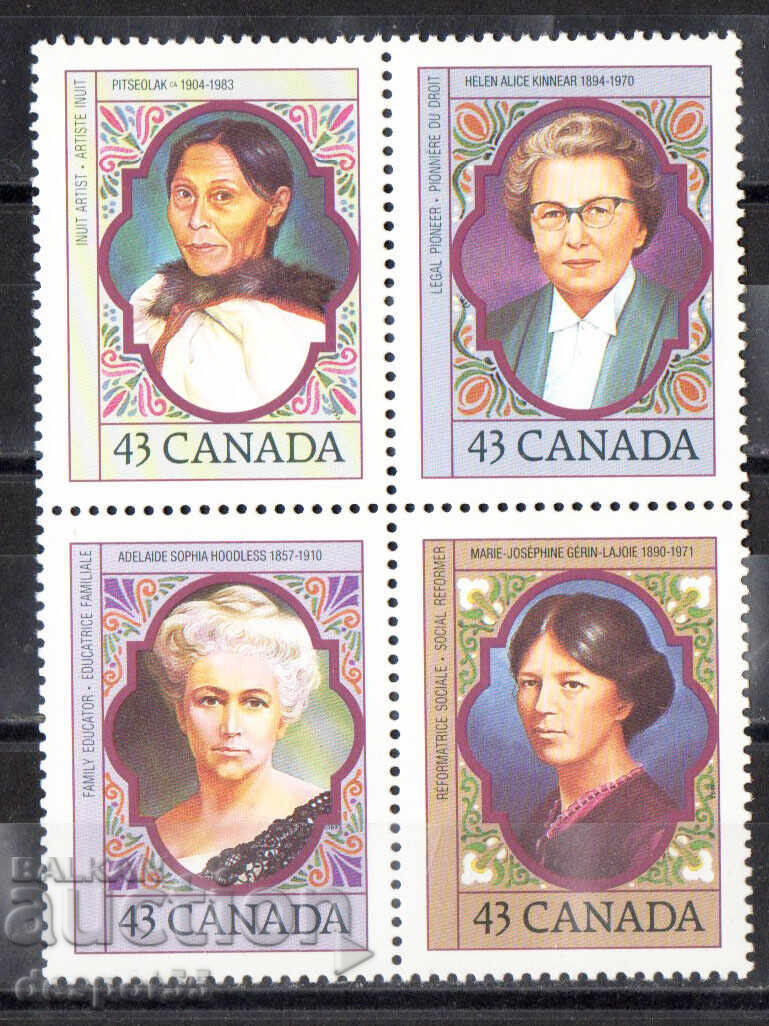 1993. Canada. Famous Canadian Women. Block