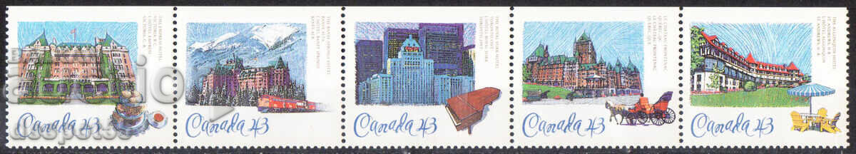 1993 Canada. Historically interesting - different perforation. Strip