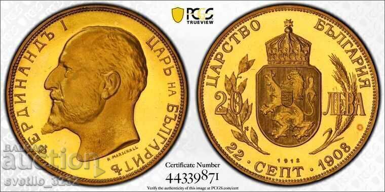 20 Leva 1912 PR 69 DCAM PCGS 20 Leva 1912 PR 69 DCAM PCGS