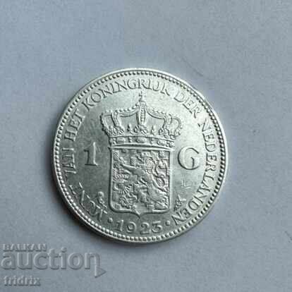 Ολλανδία 1 γκίλντερ / Netherlands 1 gulden 1923 silver ZH