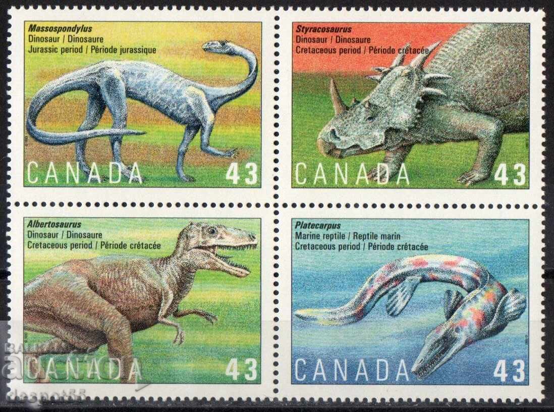 1993. Canada. Dinozauri preistorici. Bloc