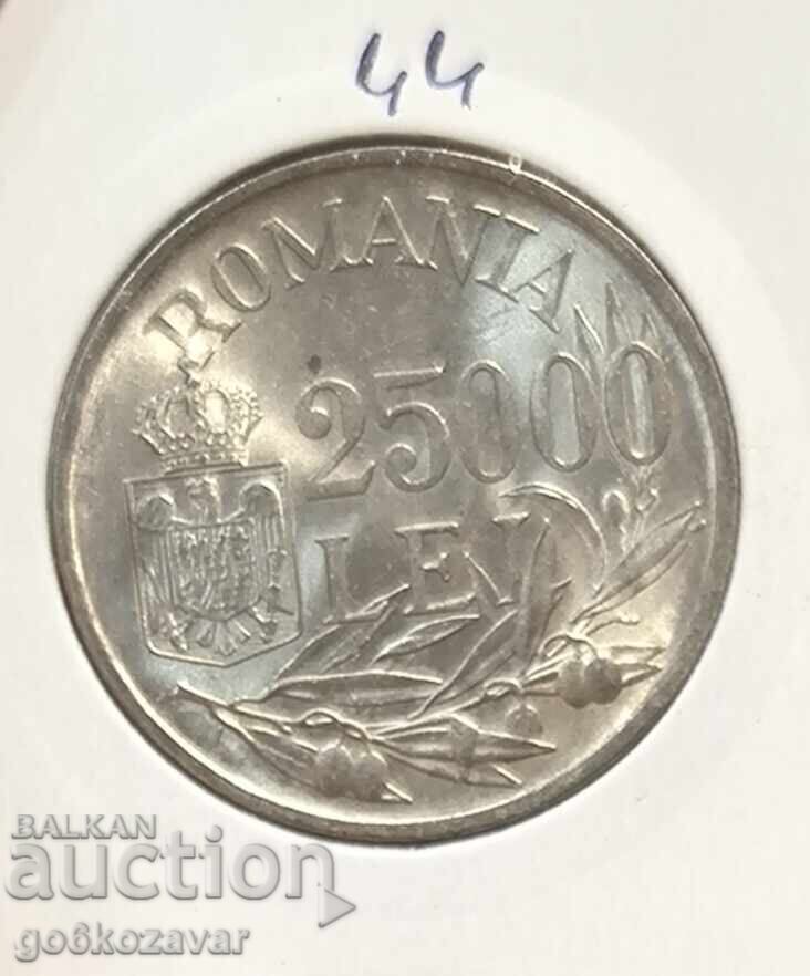 Румъния 25000 Лей 1946г Сребро UNC топ монета ! ! ! - 6