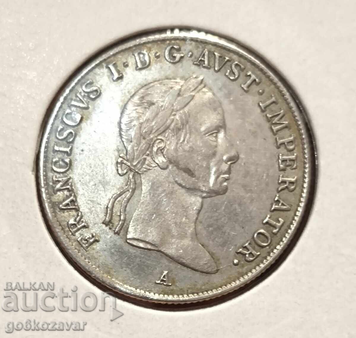 Австрия 20 кройцера 1831г Сребро ! с цена 82.00 лв. | € 41.93