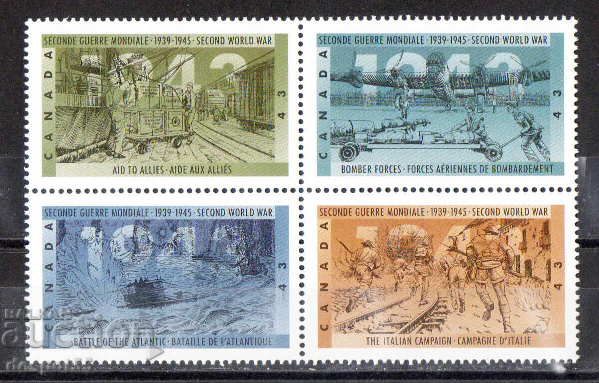 1993. Canada. 50th Anniversary of World War II. Block