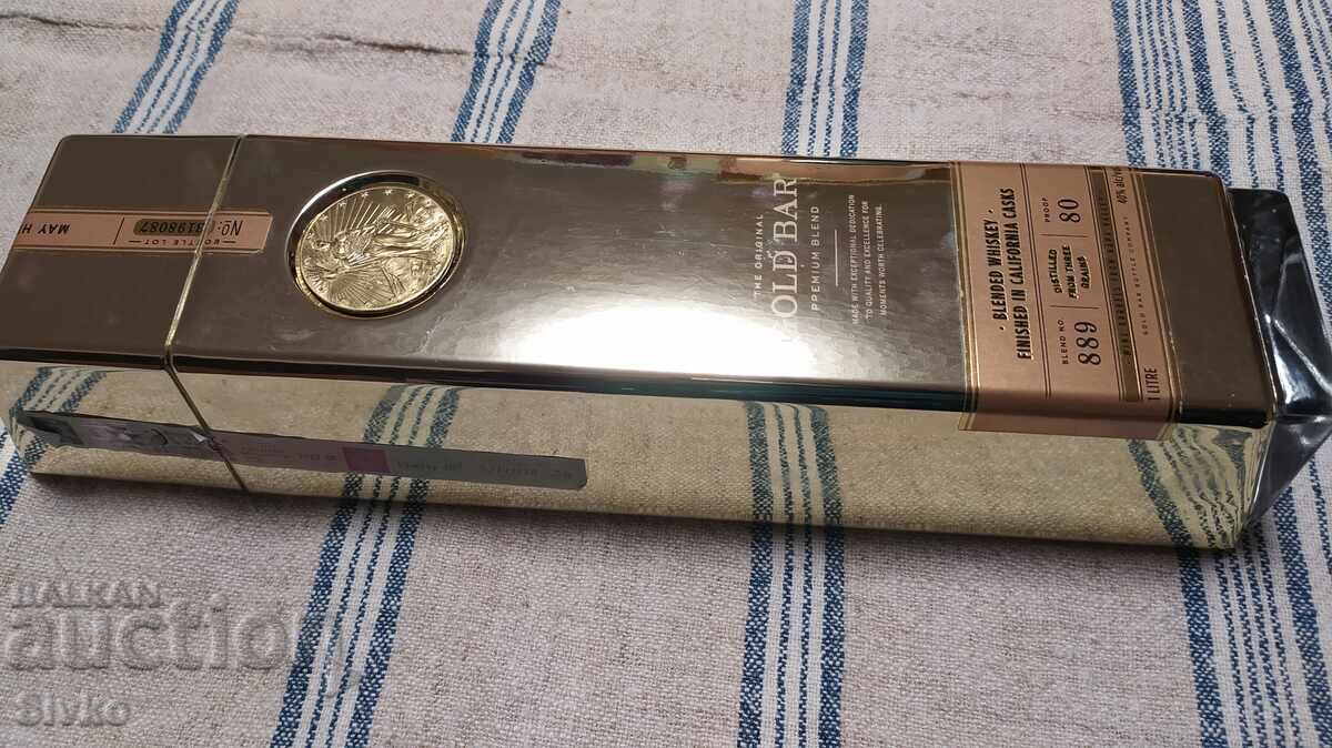 Κουτί ουίσκι σε σχήμα χρυσού ράβδου