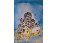 Петър Рашков картина акварел пейзаж