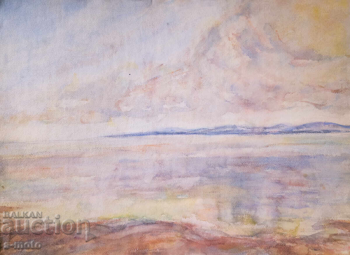 Pictură veche acuarelă peisaj cu preț 300.00 BGN | € 153.39