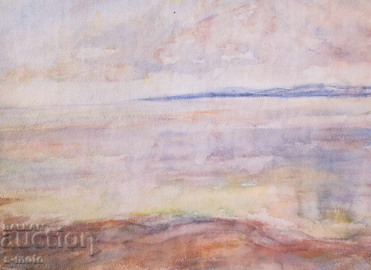 Livrarea Pictură veche acuarelă peisaj