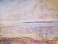 Παλιός πίνακας ακουαρέλα τοπίο