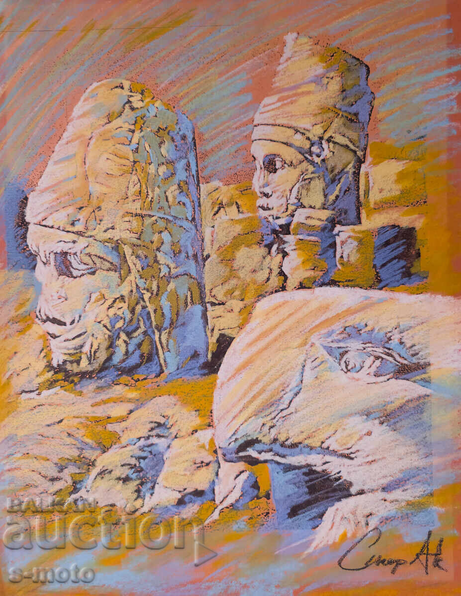 Graphics, mixed media, abstract composition with price 240.00 BGN | € 122.71