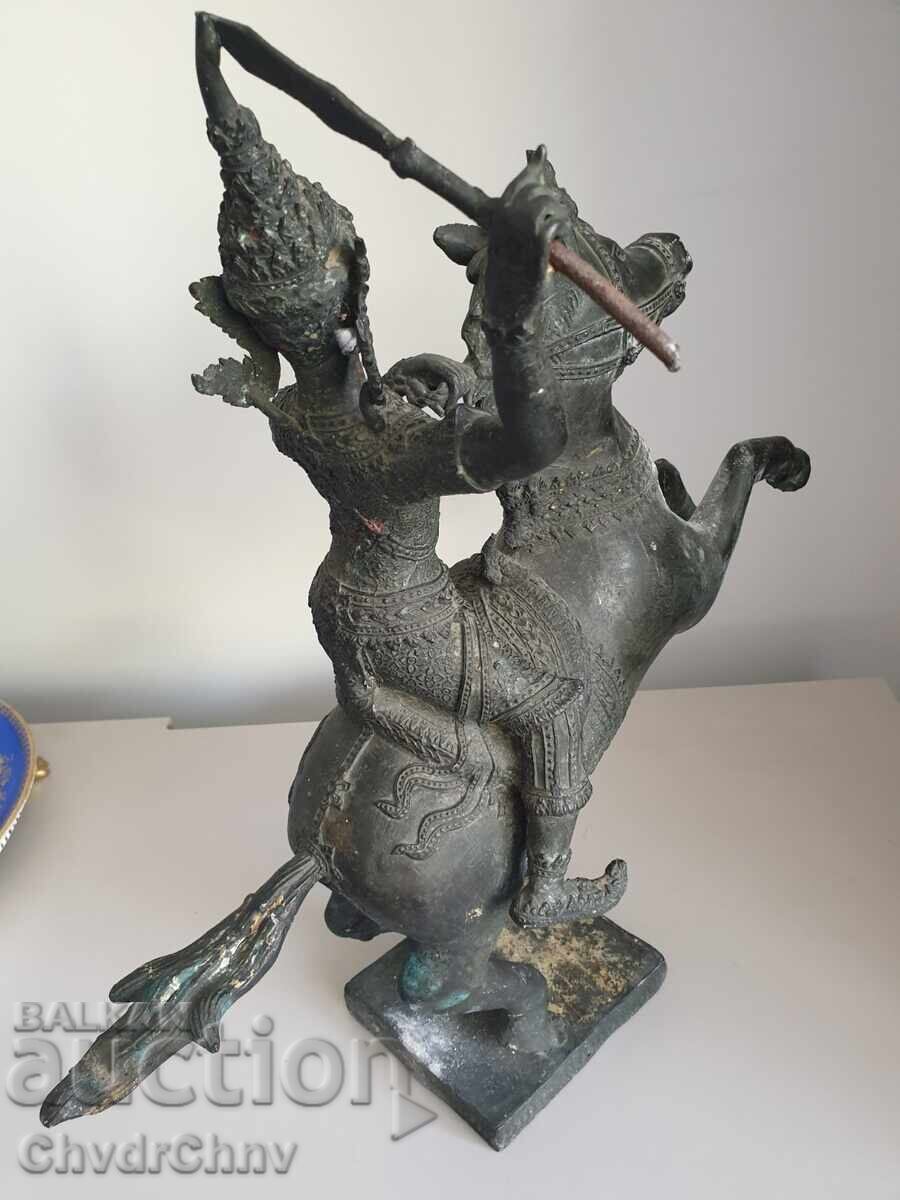 Old Asian Bronze Sculpture/Figure of God Arya on Horse with price 1200.00 BGN | € 613.55