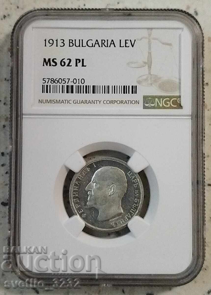 1 Lev 1913 MS 62 PL NGC