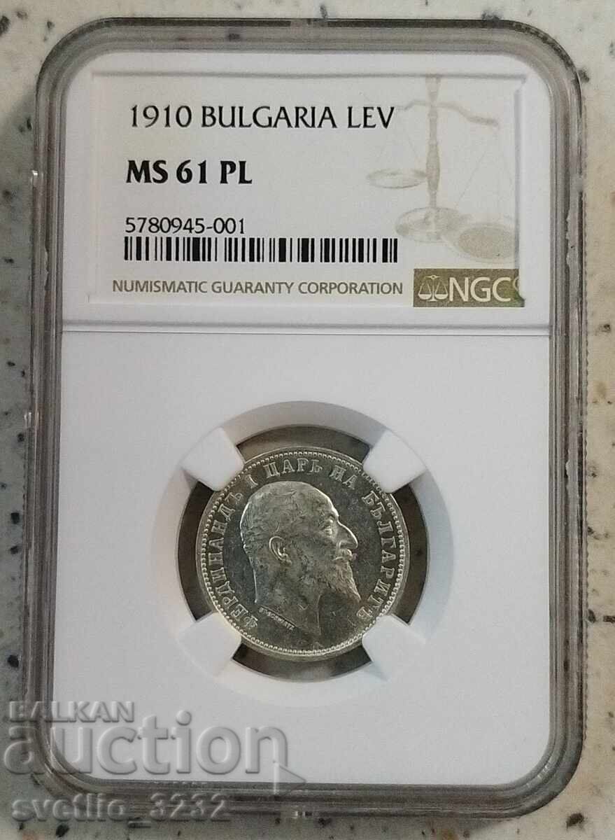 1 лев 1910 MS 61 PL NGC 1 лев 1910 MS 61 PL NGC