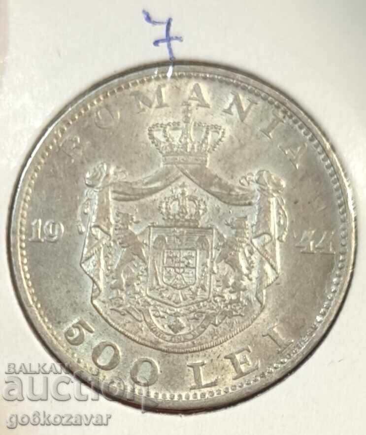 Romania 500 Lei 1944 UNC Silver, Brutal coin! ! ! - 7