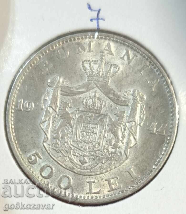 Romania 500 Lei 1944 UNC Silver, Brutal coin! ! !