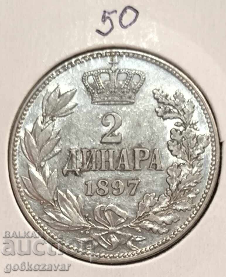 Δημοπρασία Σερβία 2 Δηνάρια 1897 Ασημένιο ! Κορυφαίο νόμισμα ! Συλλογή ! Δημοπρασία Σερβία 2 Δηνάρια 1897 Ασημένιο ! Κορυφαίο νόμισμα ! Συλλογή !
