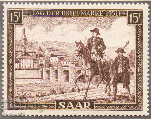 1951. СААР, Германия. Ден на пощенската марка. 1951. СААР, Германия. Ден на пощенската марка.