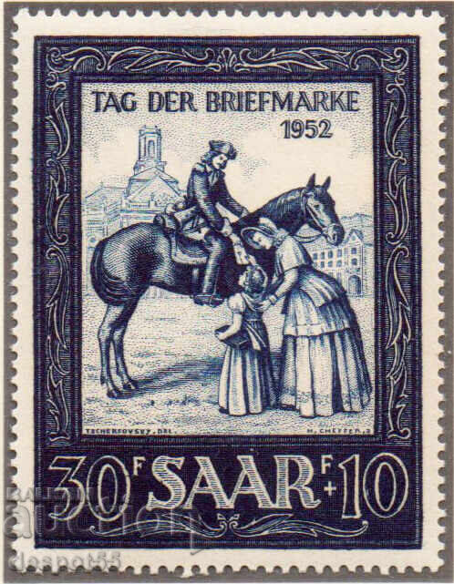 1952. СААР, Германия. Ден на пощенската марка.